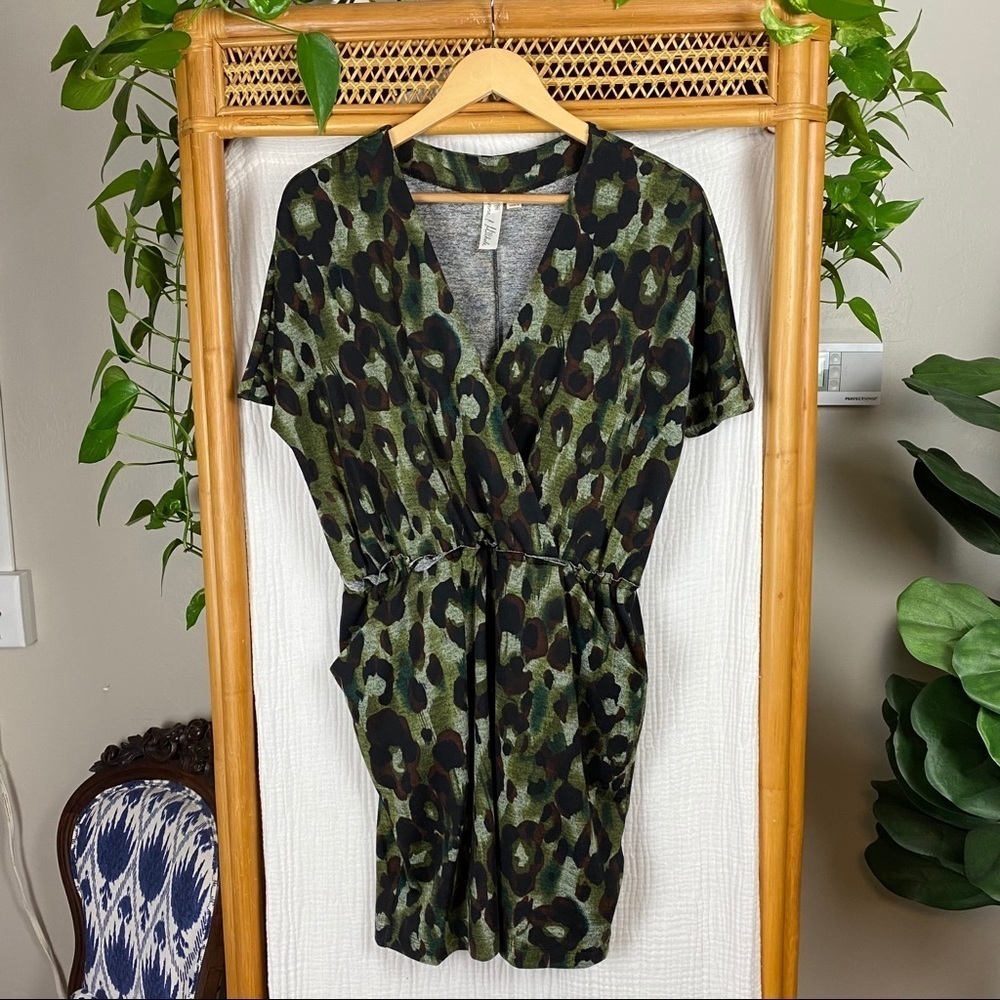 EMMA AND MICHELLE CAMO V‎ NECK DRESS​​​​​